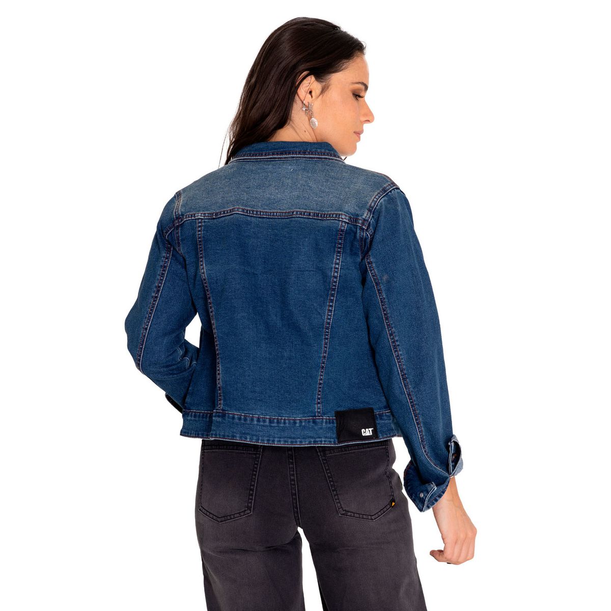 CAT - Chaqueta Denim Mujer W Foundation Denim Jacket Azul CAT