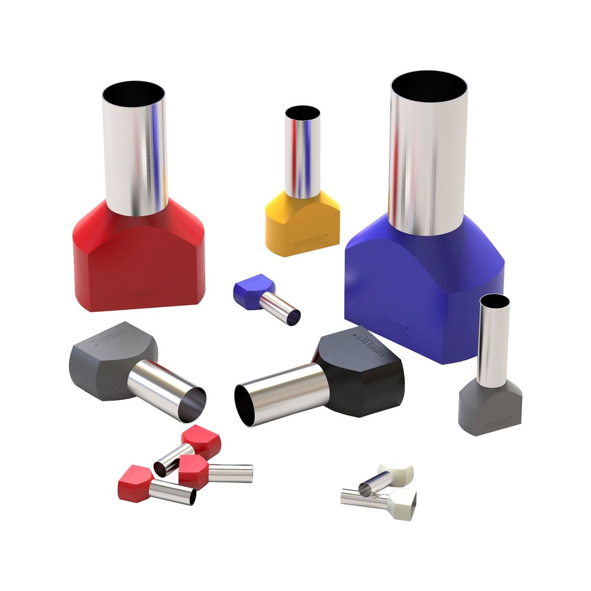 GENERICO - Terminal Ferrul Doble Aislado 20AWG 0,5mm 100 Unidades