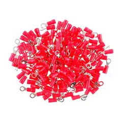 GENERICO - Terminal Ojo Aislado Rojo 22-16 AWG 4.3mm 100 Unidades