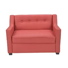 BILDUN - Sofá 2 Cuerpos Ecocuero Rojo