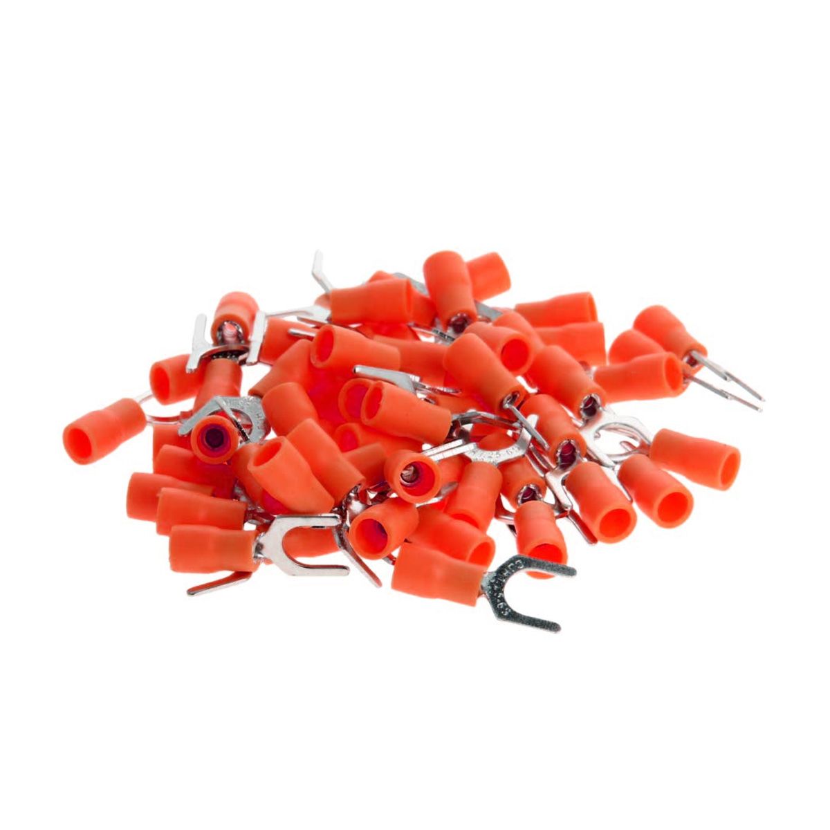 GENERICO - Terminal Horquilla 22-16 AWG 4mm Rojo 100 Unidades