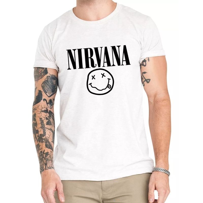 ROLY - Polera Nirvana Música Grunge Algodón