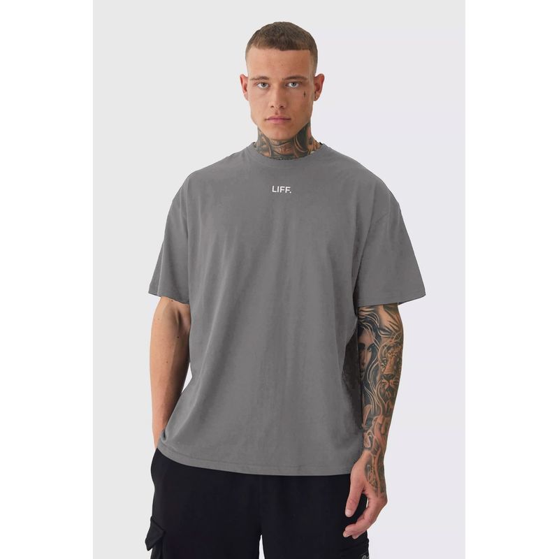 LIFF - Polera Hombre Oversized Gris LIFF