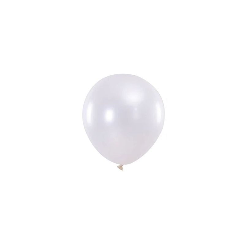 GENERICO - Globo De Látex Color Blanco Brillante 12pcs 23cm