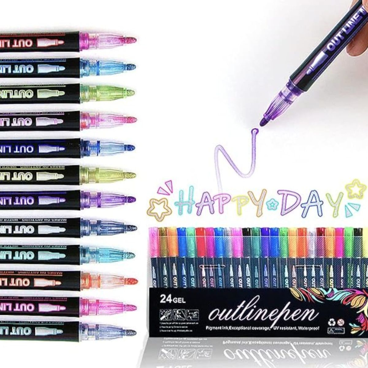 GENERICO - Lápices Marcadores Mágicos 24 Colores Metalizados