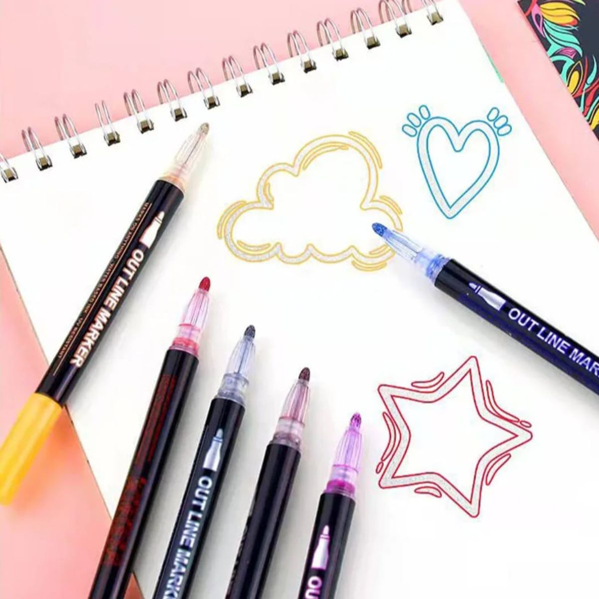 GENERICO - Lápices Marcadores Mágicos 24 Colores Metalizados