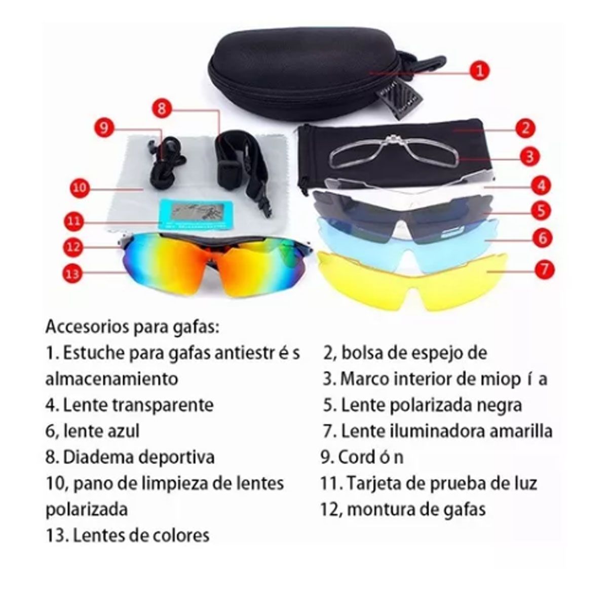 EDWINAYY - Gafas Tácticas Militares Motocicleta Y De Protección Uv