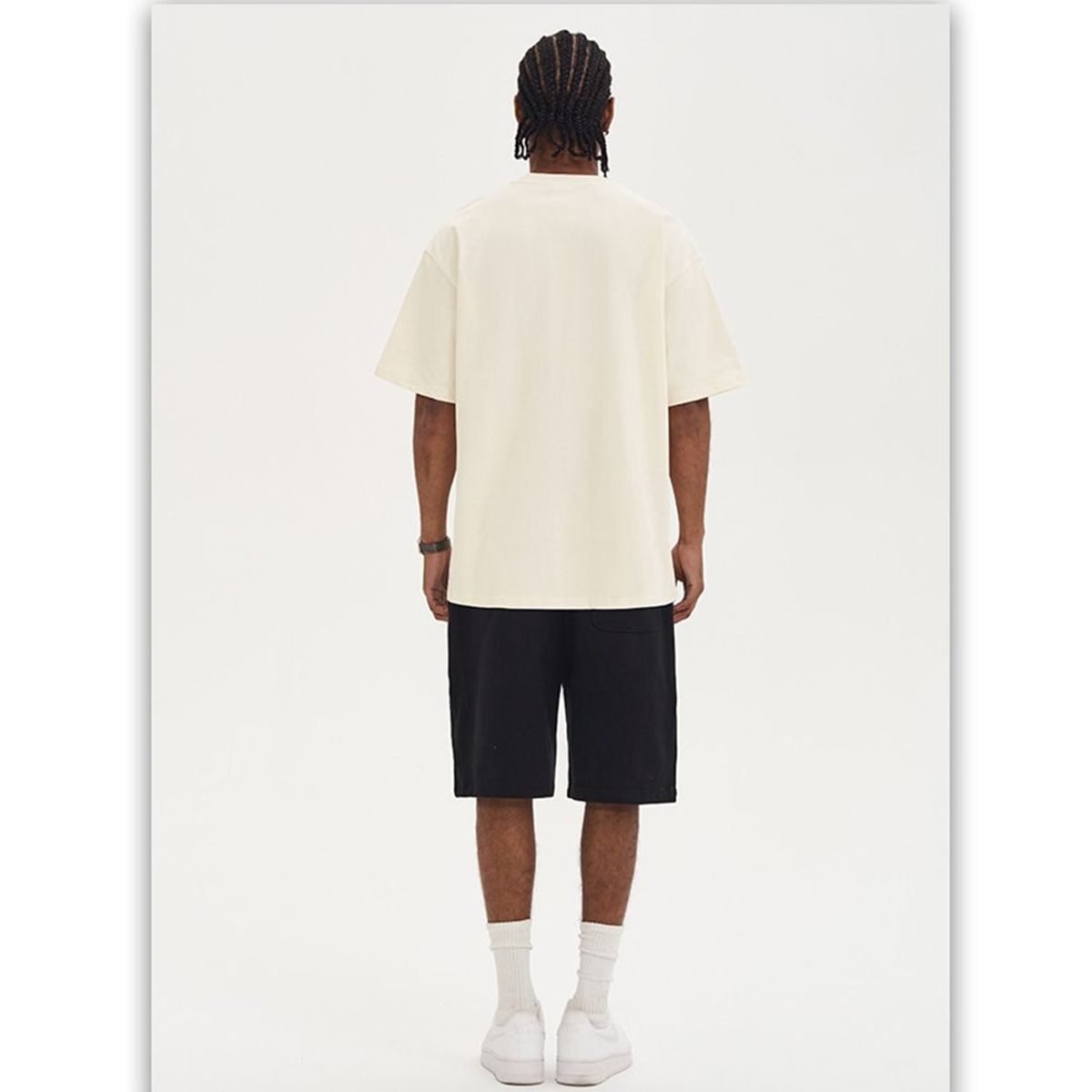 BONVERANO - Polera Manga Corta Oversize Hombre - Beige