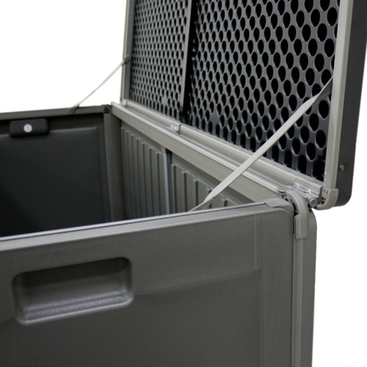 QRUBBER - Bodega Jardín Tipo Baúl Negro 490 litros QRubber