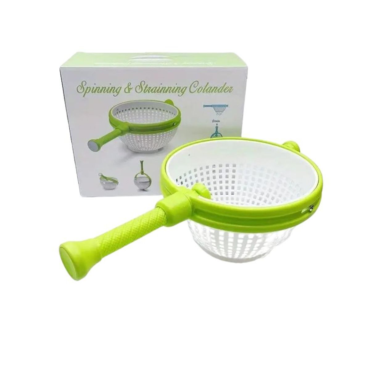 GENERICO - Colador Escurridor Giratorio Cesta Cocina Vegetales Frutas