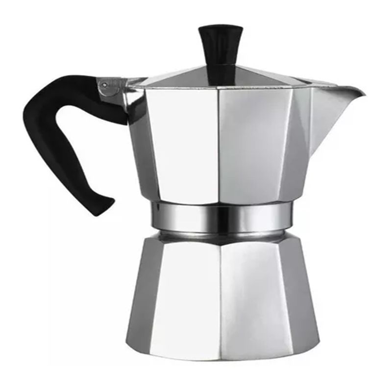 GENERICO - Cafetera Italiana Para 6 Tazas Aluminio Cafe Desayuno Color Gris