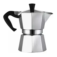 GENERICO - Cafetera Italiana Para 6 Tazas Aluminio Cafe Desayuno Color Gris