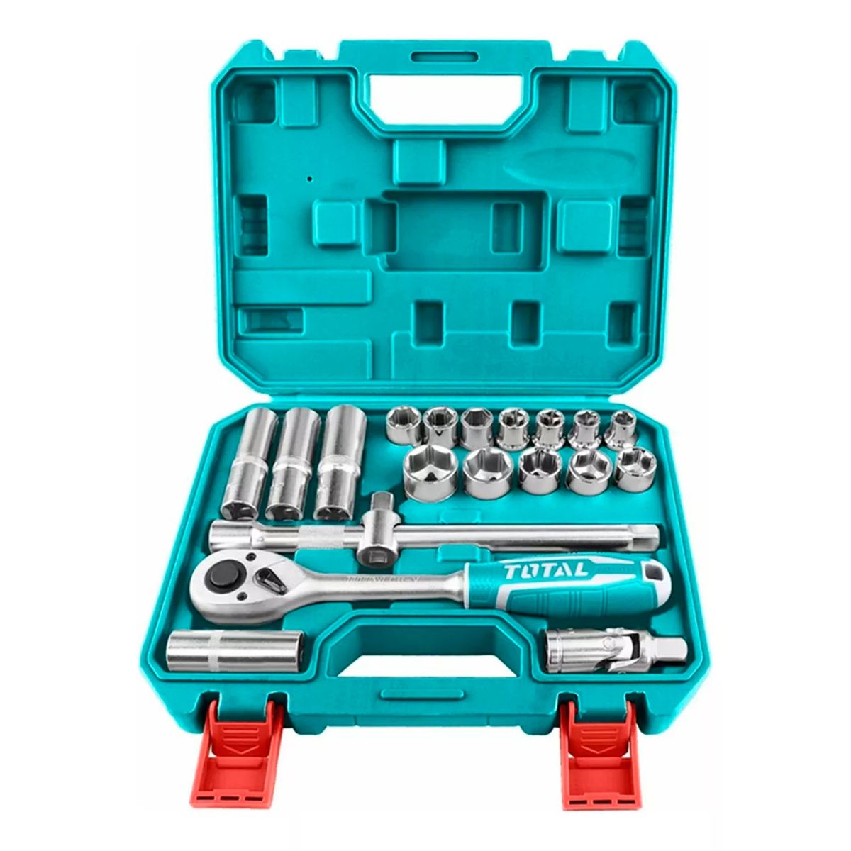 TOTAL TOOLS - Set Juego De Dados Cuadrante 1/2 20 Piezas Total Tht121201