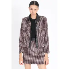 LIOLA - Chaqueta Cropped Boton Joya, Pied De Paule,Negro Liola.