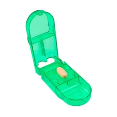 GENERICO - Pastillero Organizador Cortador Dosificador Pastilla Oneder Verde