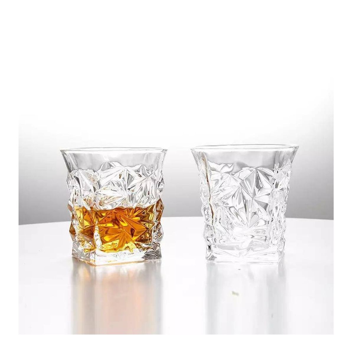 GENERICO - SET 6 VASOS WHISKY DISEÑO MODERNO Y ELEGANTE 290ML