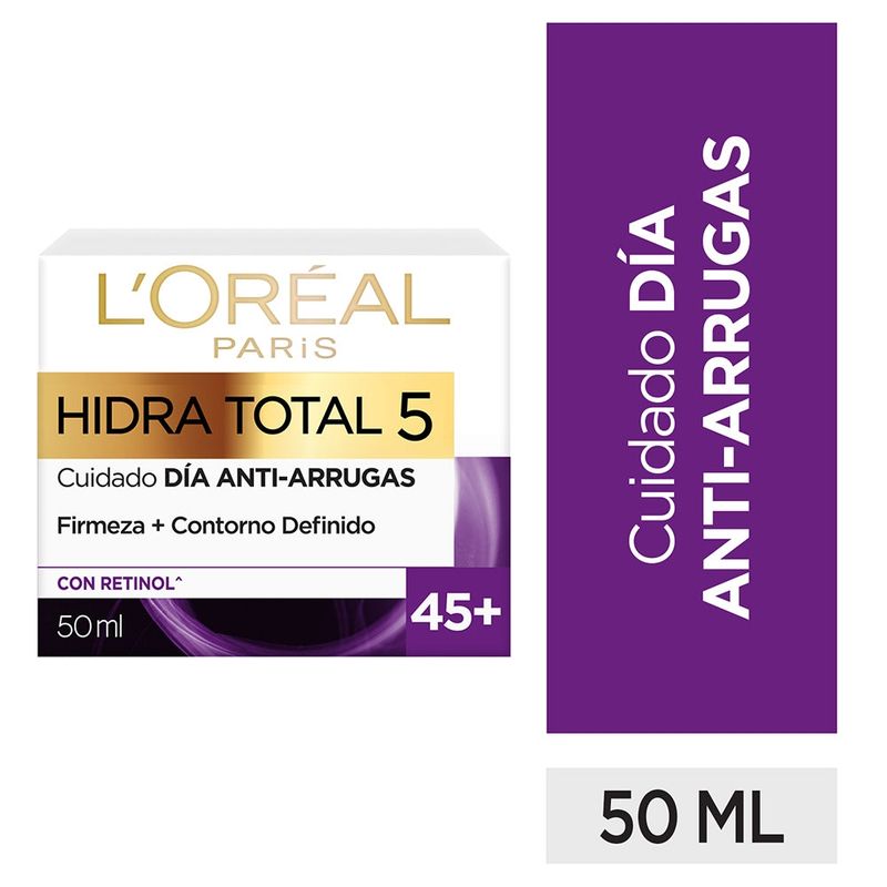 LOREAL PARIS - Crema De Día Anti-Arrugas +45 Hidra-Total 5 50 ml.