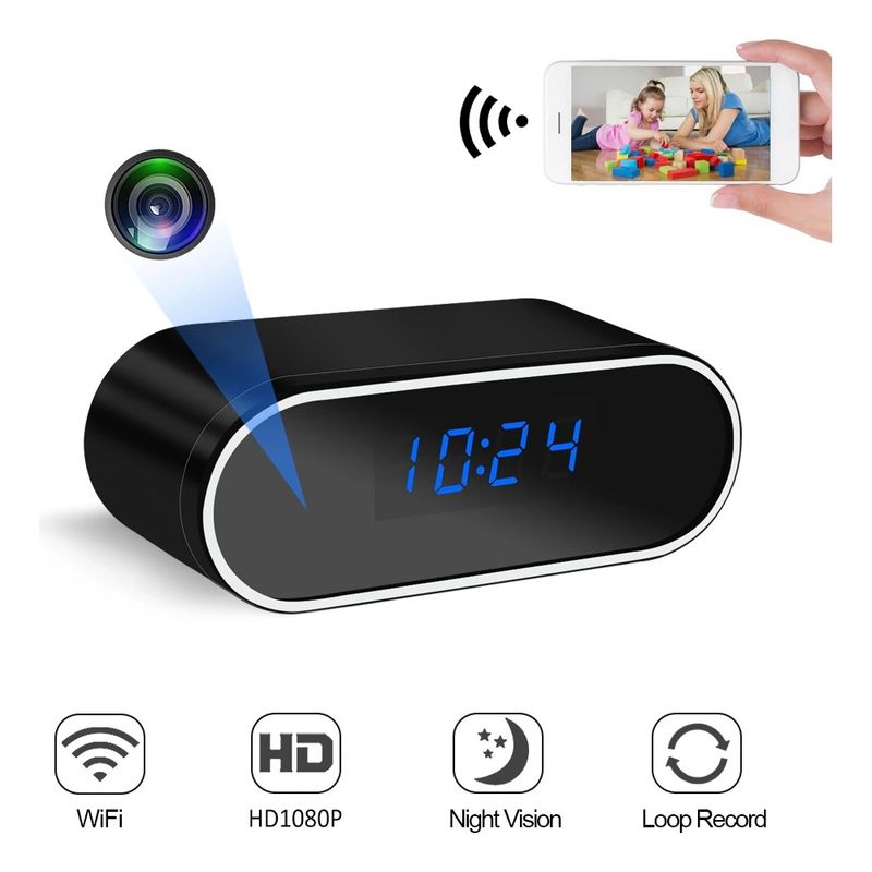 GENERICO - Camara Espia Reloj De Sobre Mesa Con Bateria