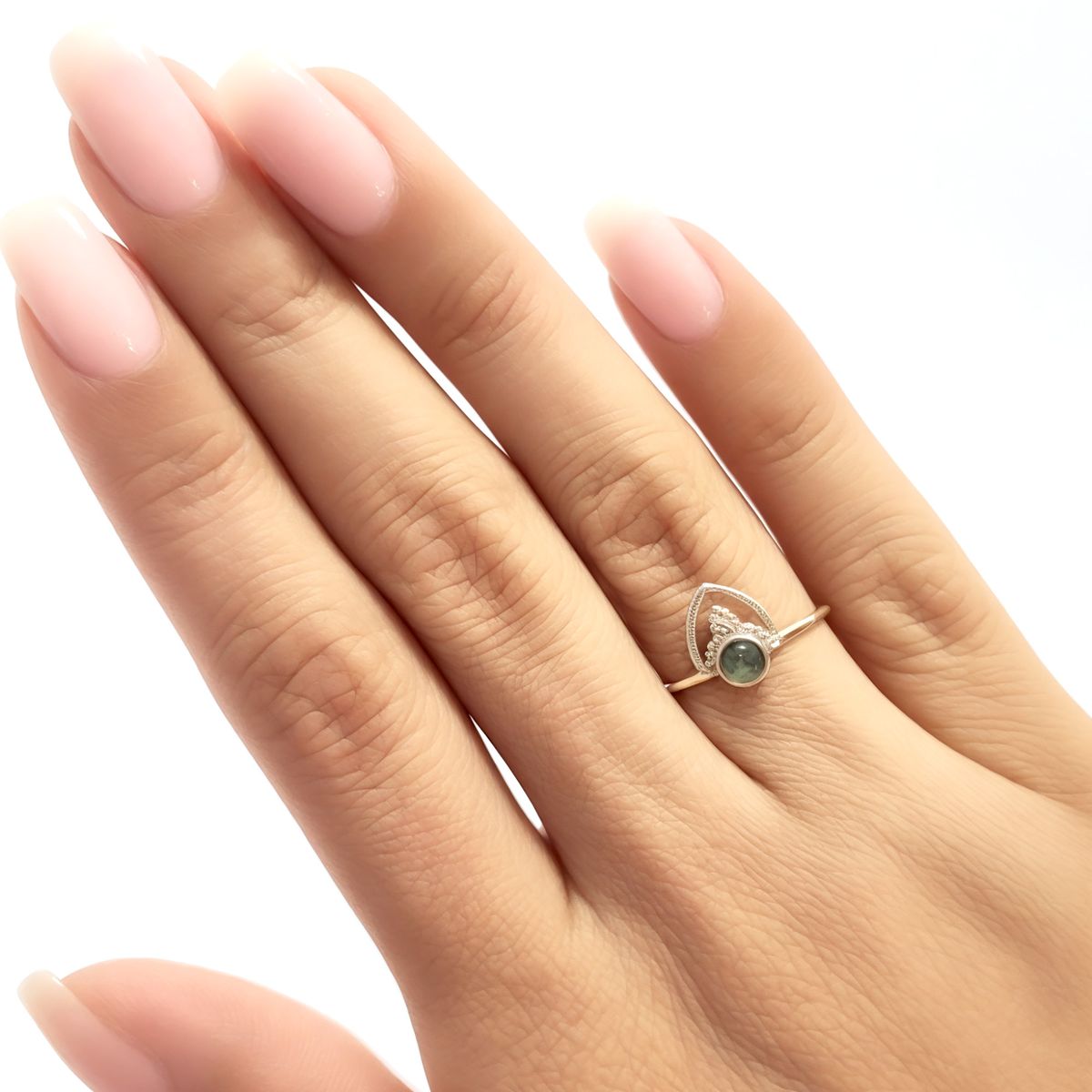 COGGIOLA - Anillo Prisha Piedra Labradorita Plata Fina 925