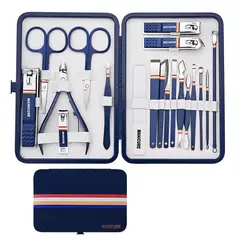 GENERICO - Kit Manicure Set Para Uñas Corta Uñas Set Pedicure Uñas AZUL