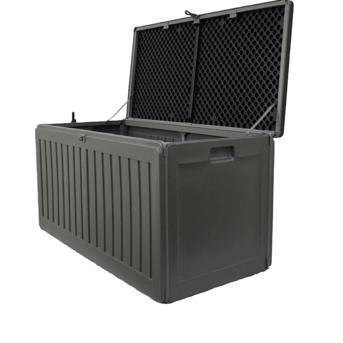 QRUBBER - Bodega Jardín Tipo Baúl Negro 270 litros QRubber