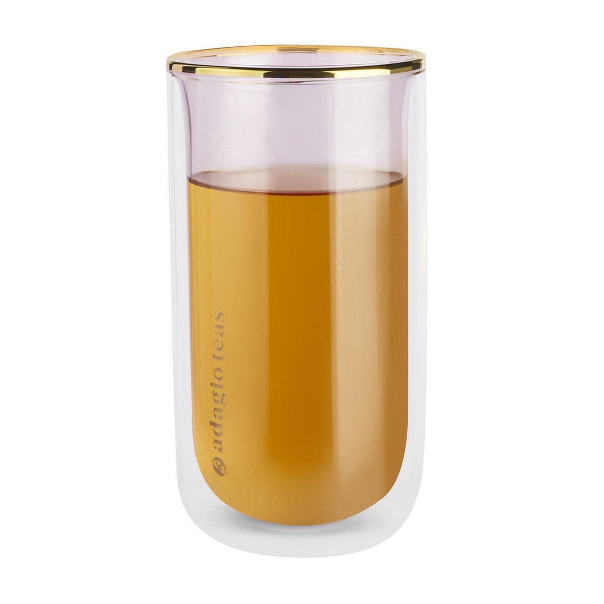 ADAGIO TEAS - Vaso Doble Vidrio Rosado 430 ml