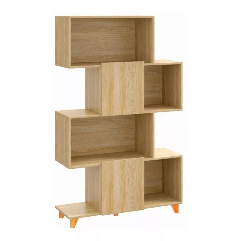 BE DESIGN - ESTANTE ZIG ZAG 1006 AURORA 4 ESPACIOS NATURE