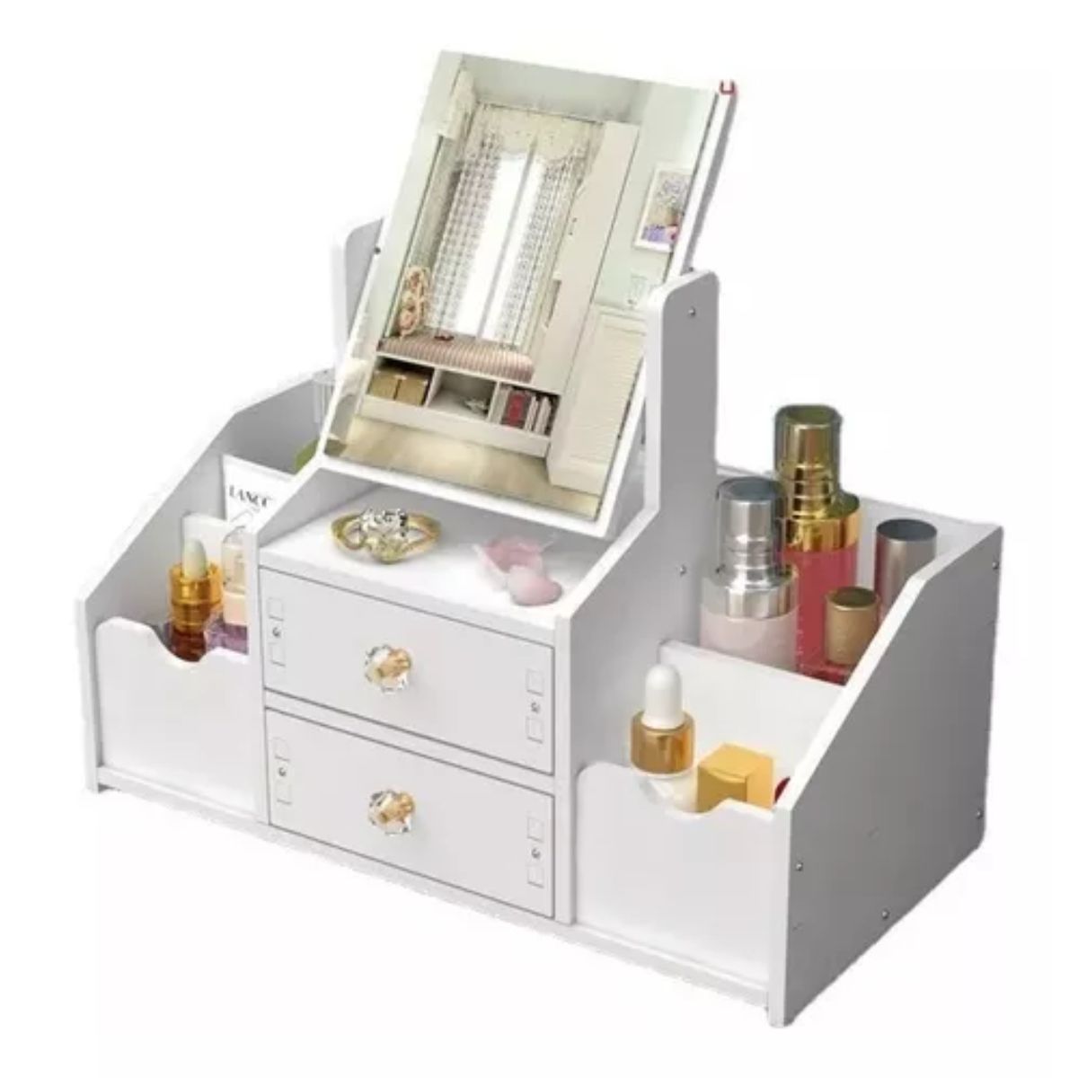 OEM - Organizador De Maquillaje Cosmetiquero Multiuso Con Espejo