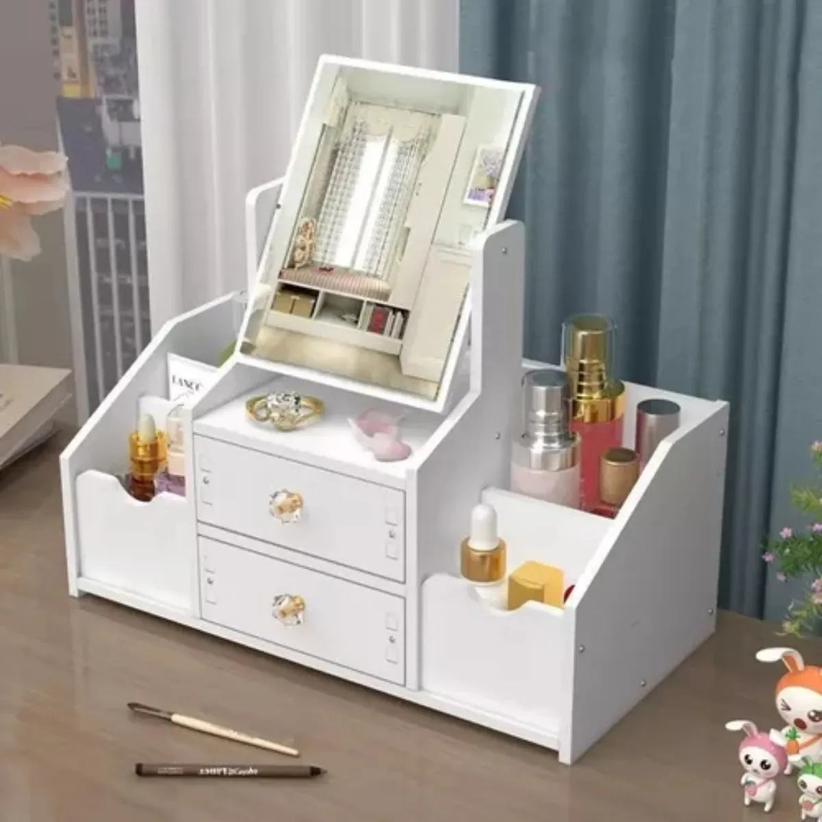 OEM - Organizador De Maquillaje Cosmetiquero Multiuso Con Espejo