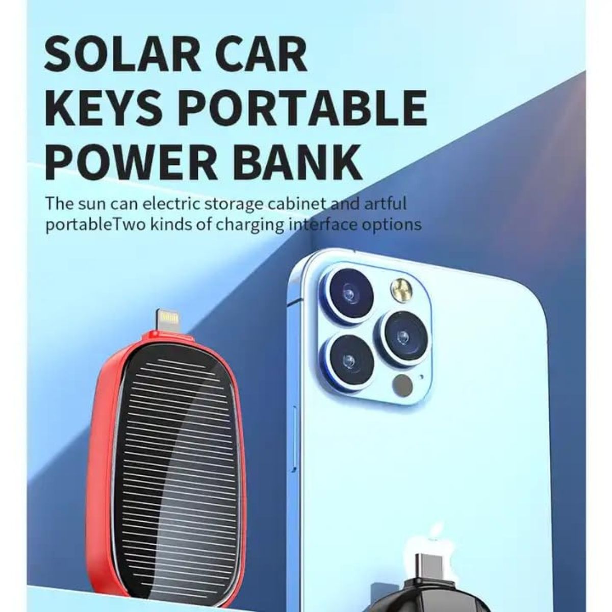OEM - Mini Banco de Energía Llavero Solar Portátil