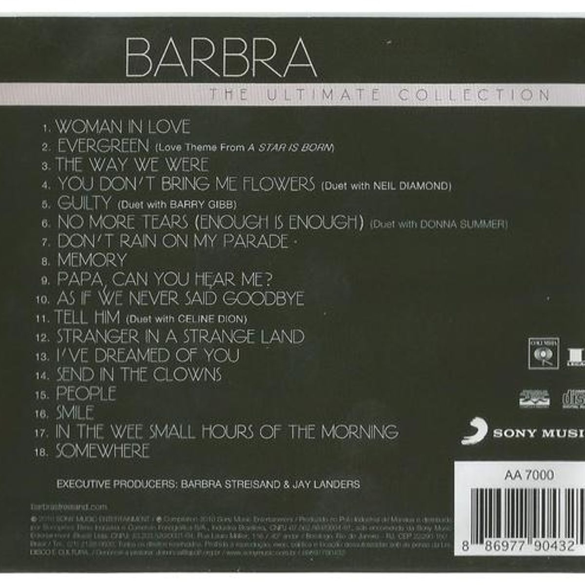 HITWAY MUSIC - BARBRA STREISAND - THE ULTIMATE COLLECTION - CD HITWAY MUSIC