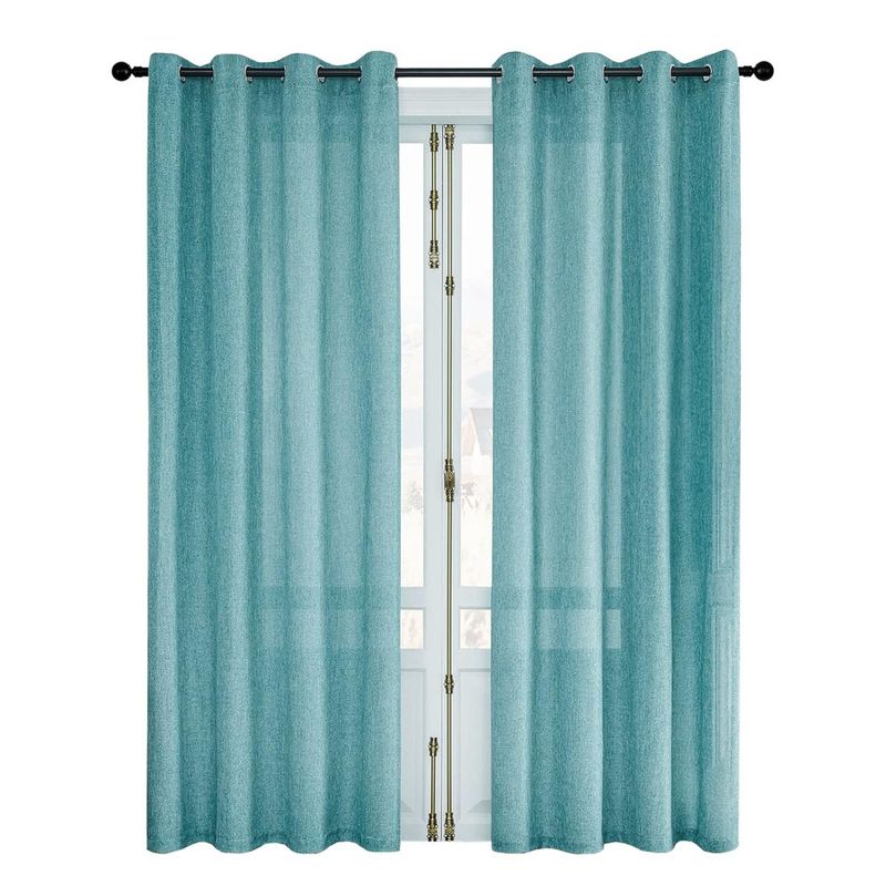 CASATUA - Cortina Semi Blackout x2 Casatua 135x220 Termica Doble Cara - Agua