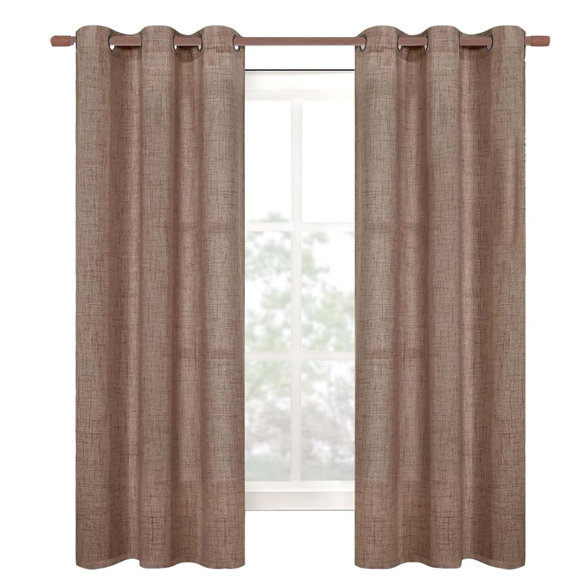 CASATUA - Cortina Semi Blackout x2 Casatua 135x220 Termica Doble Cara - Cafe