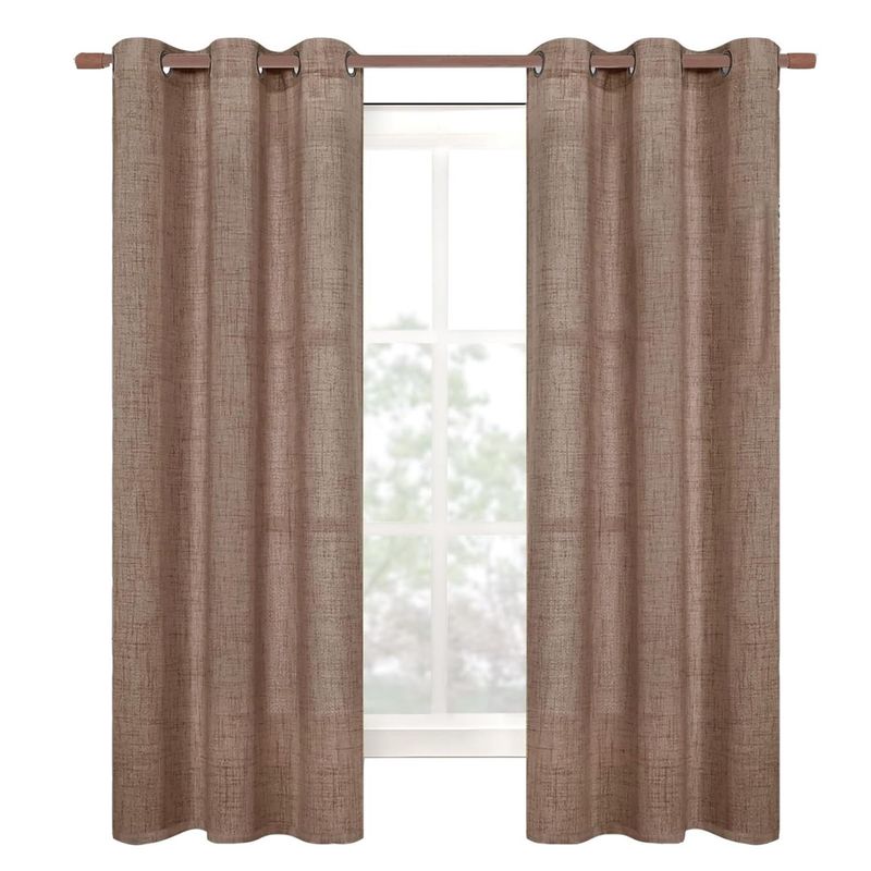 CASATUA - Cortina Semi Blackout x2 Casatua 135x220 Termica Doble Cara - Cafe