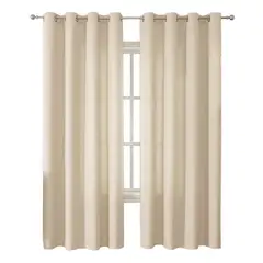 CASATUA - Cortina Semi Blackout x2 135x220 Termica Doble Cara - Crema