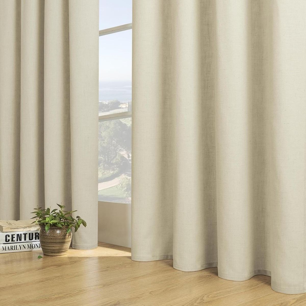 CASATUA - Cortina Semi Blackout x2 Casatua 135x220 Termica Doble Cara - Crema