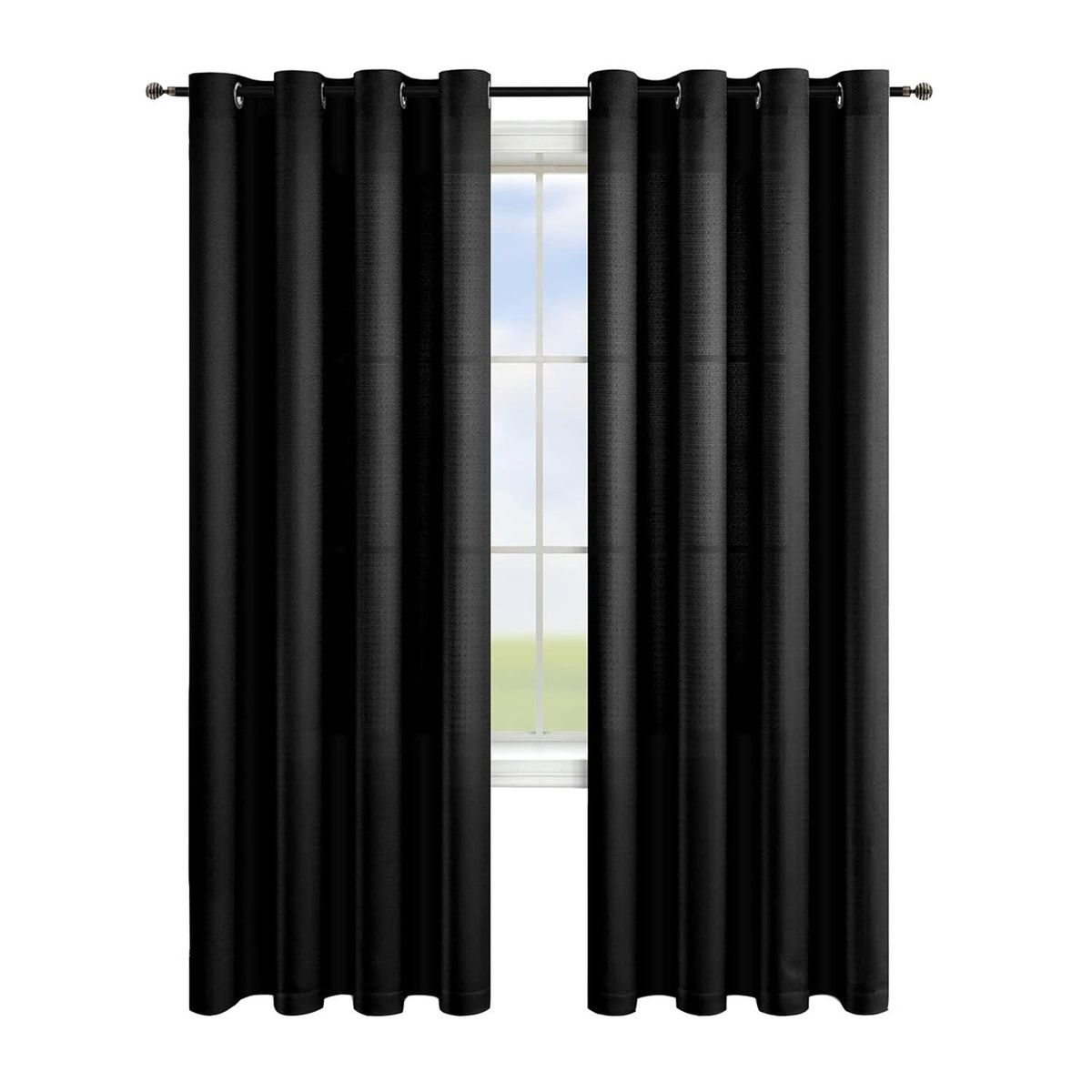 CASATUA - Cortina Semi Blackout x2 Casatua 135x220 Termica Doble Cara - Negro