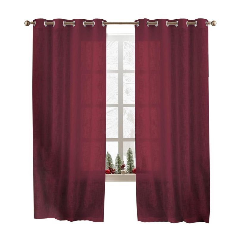 CASATUA - Cortina Semi Blackout x2 Casatua 135x220 Termica Doble Cara - Terracota