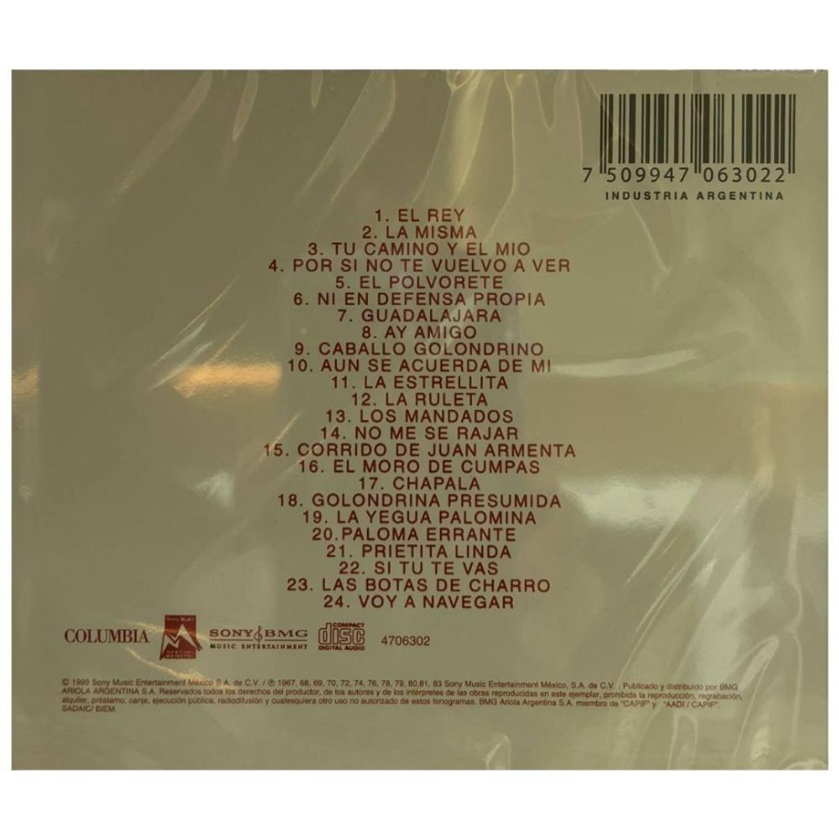 HITWAY MUSIC - VICENTE FERNANDEZ - MEXICANISIMO: 24 EXITOS - CD HITWAY MUSIC