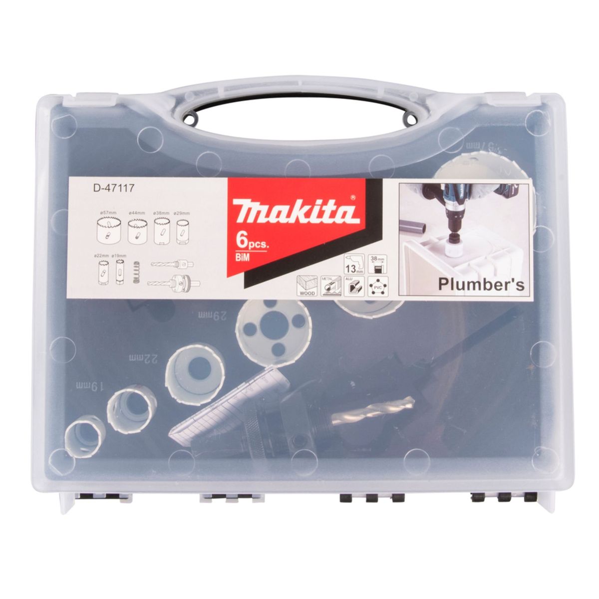 MAKITA - Set 6 Piezas de Sierra Copa Bi-metal Makita D-47117