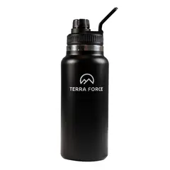 TERRA FORCE - BOTELLA BOCA ANCHA 940ML NEGRO
