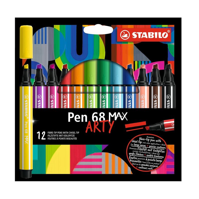 STABILO - 12 Colores Marcadores Rotulador Lapices Stabilo Pen 68 Max