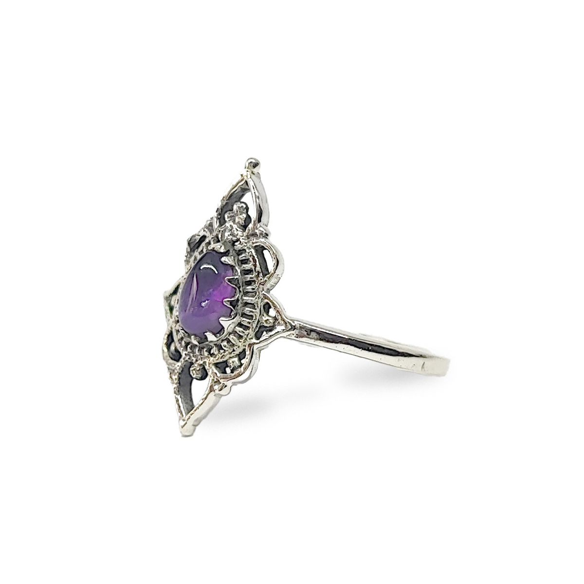 COGGIOLA - Anillo Ishani Piedra Amatista Plata Fina 925