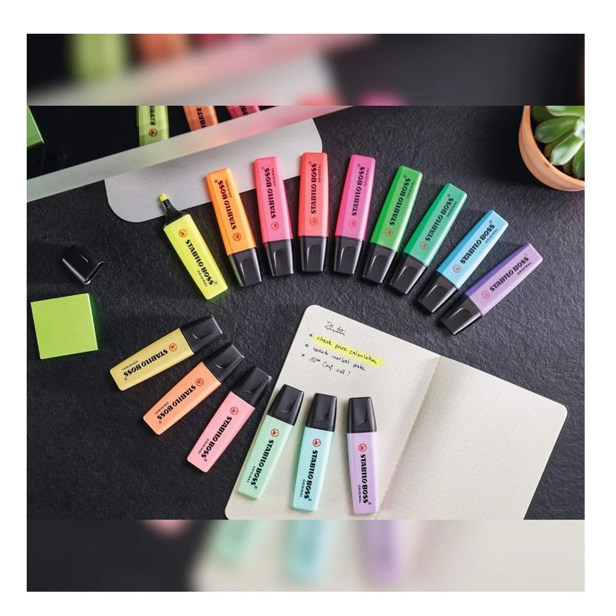 STABILO - Pack 8 Destacadores Boss Colores Fluorescente Stabilo