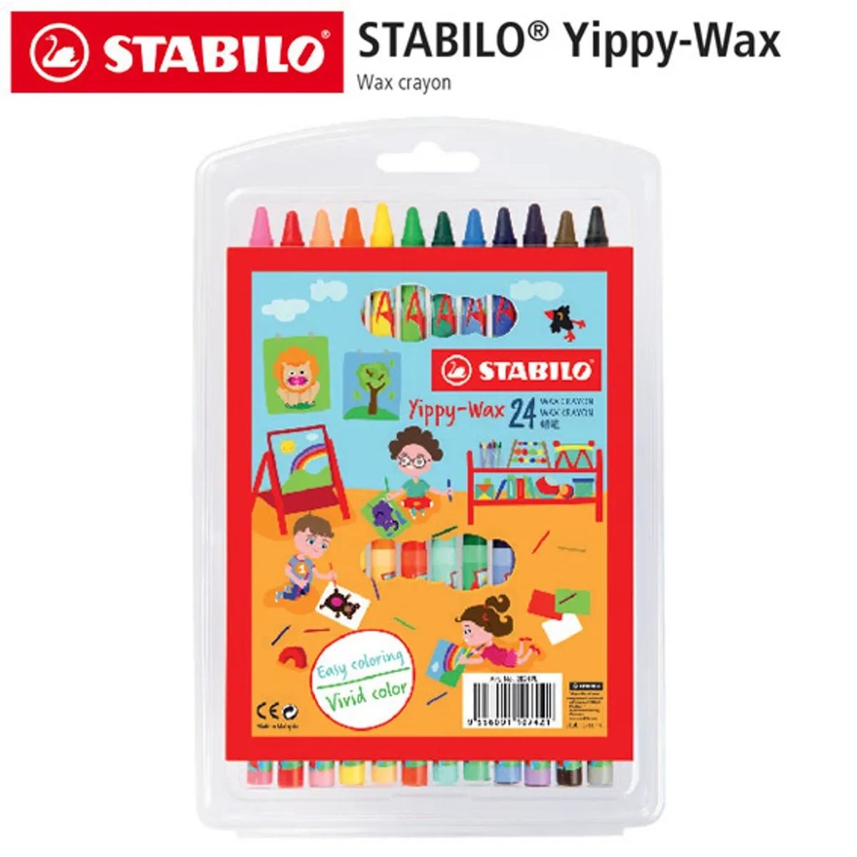 STABILO - 24 Lapices Crayones De Cera Niños Stabilo