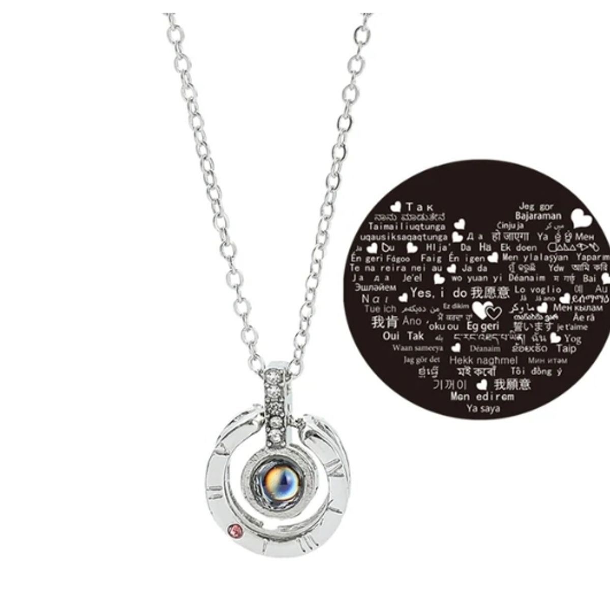 GENERICO - Collar de Regalo Te Amo En 100 Idiomas