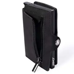 GENERICO - Billetera Tarjetero Anti Clonación Limited Slim Black con monedero