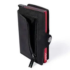 GENERICO - Billetera Tarjetero Anti Clonación Limited Slim Black con monedero
