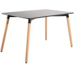 OH MI HOGAR - Mesa Rectangular Negra 120x80x75cm Eames