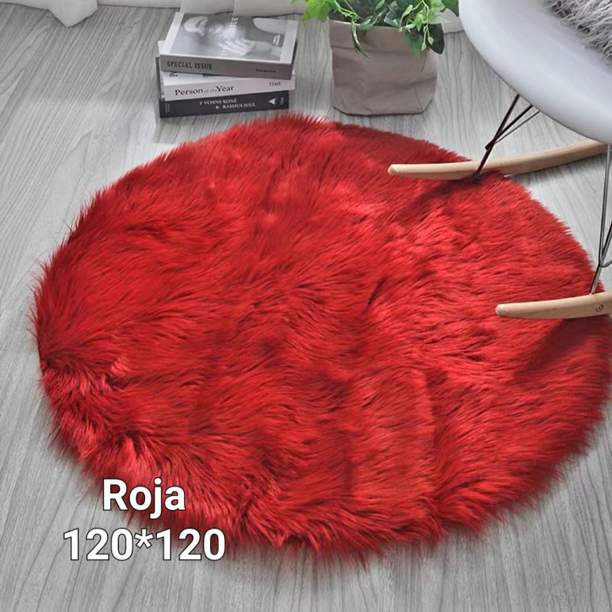 GENERICO - ALFOMBRAS REDONDA PIEL DE OVEJA 120X120